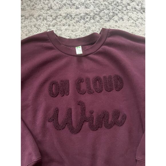 Womens Green Tea On Coud Wine Sweatshirt - Picture 2 of 5